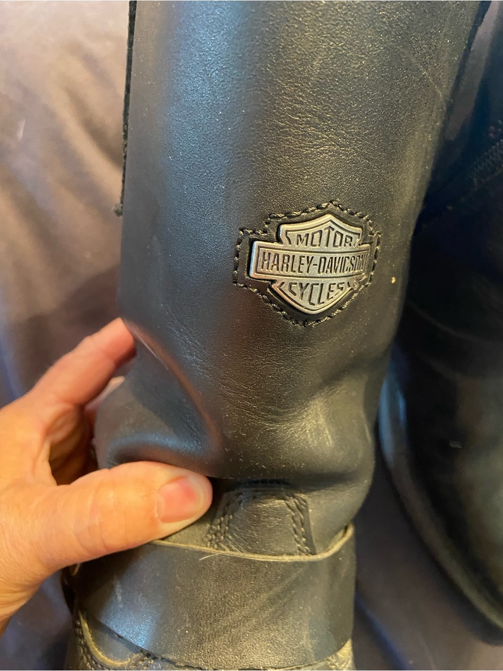 Harley-Davidson Men's Black Leather Engineer Boots, size 10.5 - Picture 7 of 8